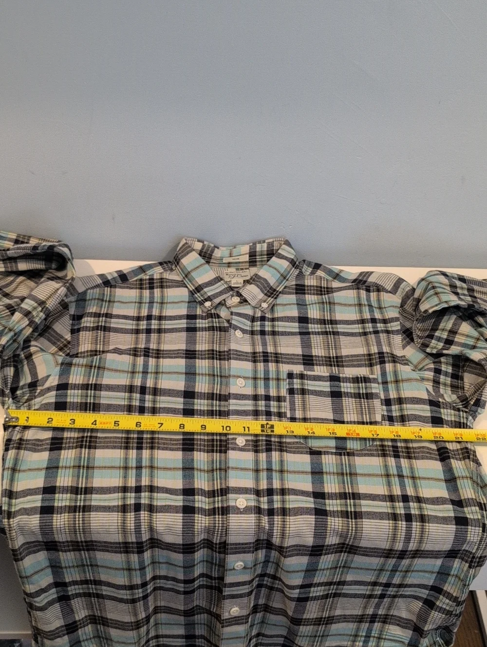 J. Crew Mens L Slim Indian Madras Long Sleeve Button Down Shirt Style #G0787